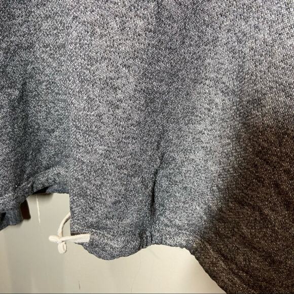 Sundry Hoodie Sweatshirt Drawstring Waist Varsity Heathered Gray 2 Medium - Picture 2 of 4